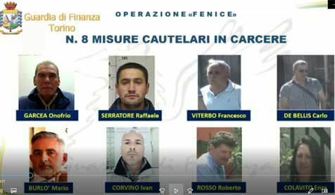 Le-fotografie-degli-otto-arrestati-nell'operazione-Fenice-della-Guardia-di-finanza-di-Torino